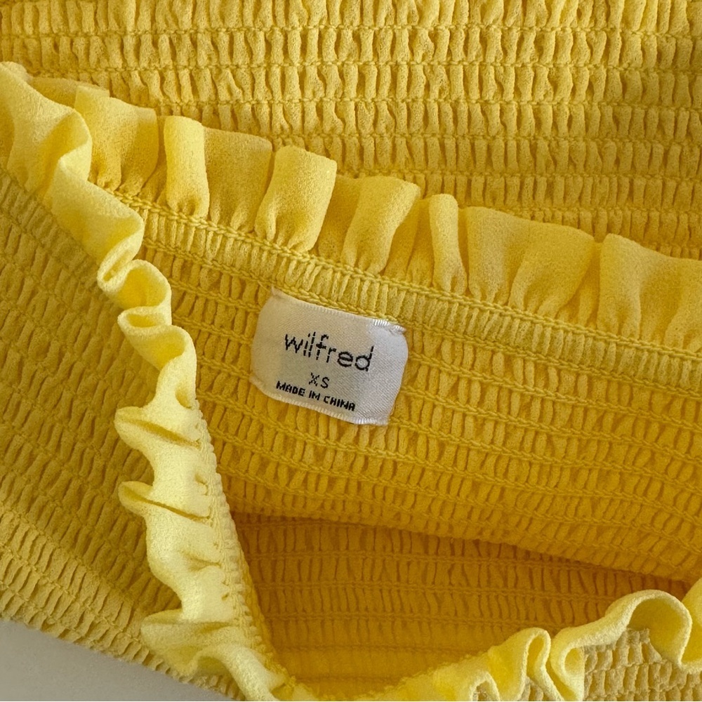 Aritzia/Wilfred Tempest Tiered Chiffon Mini Dress - Picture 5 of 6
